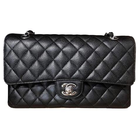 chanel classic flap medium black caviar|Flap Bags .